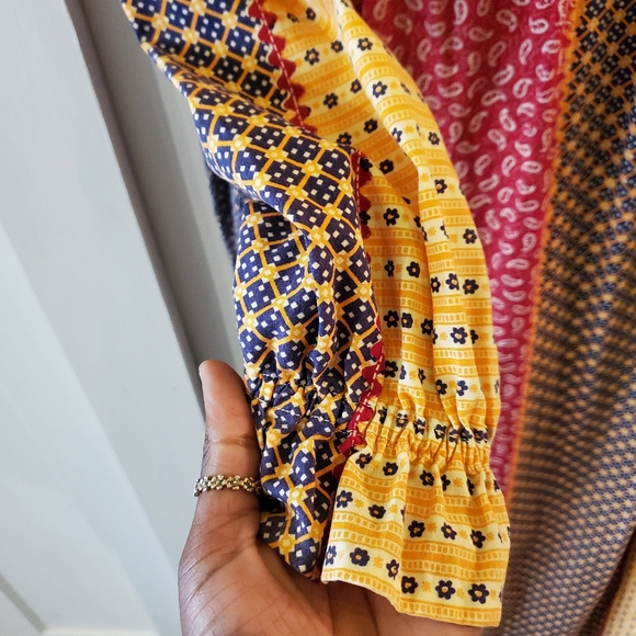 ✨️vintage✨️ Unbranded patchwork dress size M - Picture 4 of 7